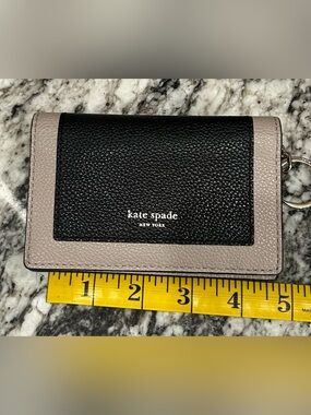 kate spade Two-Tone Leather Wallet Black & Gray